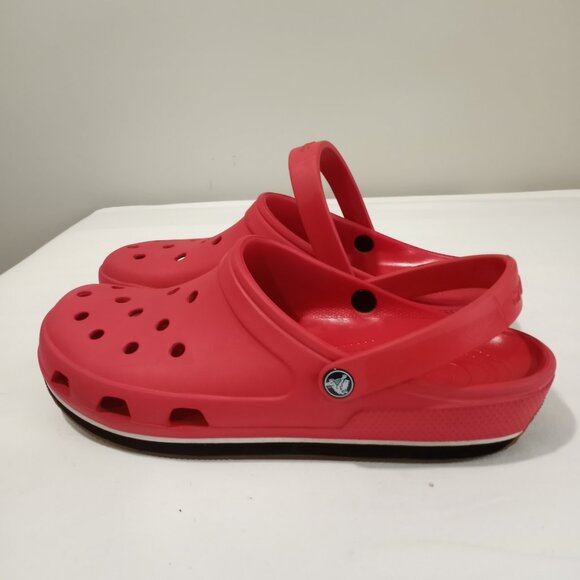 BRIGHT RED CROCS CLASSIC CLOGS MEN SIZE 12 M - Picture 3 of 8